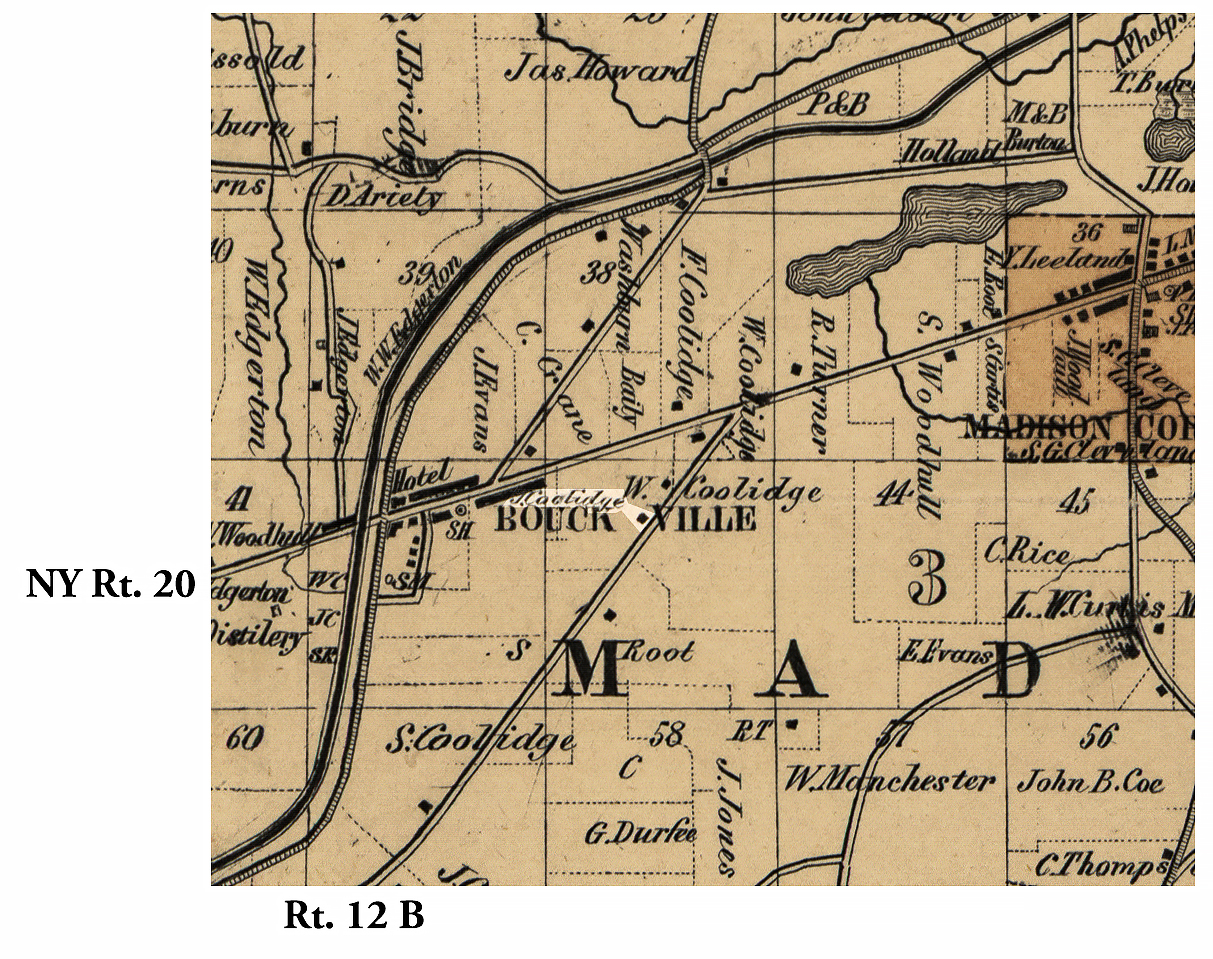 1853 Map of Madison County Mad-11 Excerpt